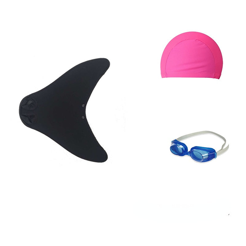 Gorgeous Three Pieces Mermaid Style Swimsuits-Swimwear-flippers+ swimming cap+swimming goggles-110（105-115cm)-Free Shipping at meselling99