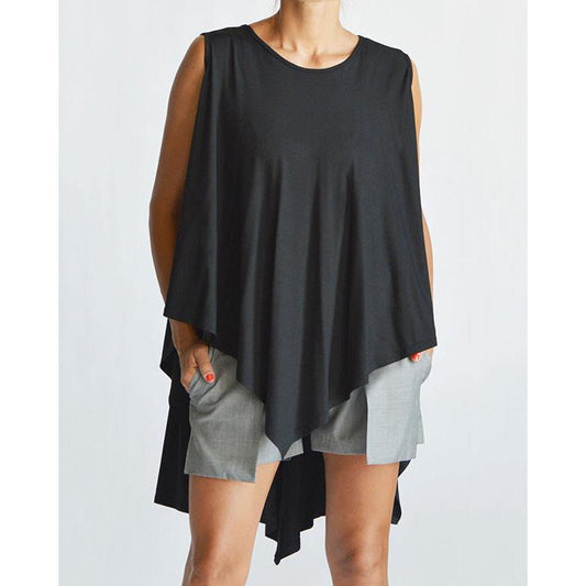 Casual Irregular Sleeveless Blouses for Women-Shirts & Tops-Free Shipping at meselling99