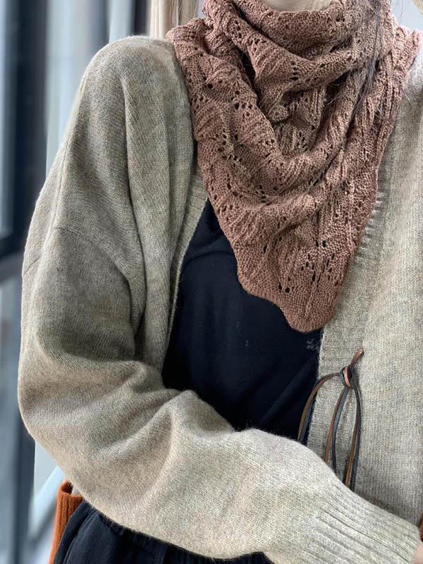 Vintage Hollow Solid Color Scarf-Scarfs&Hats-Free Shipping at meselling99