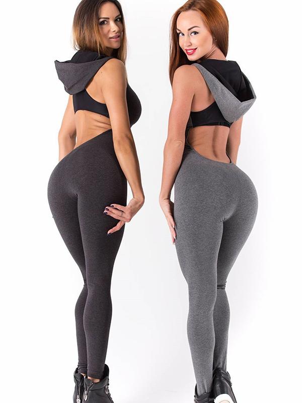 Hooded Yoga&Gym Jumpsuits-Yoga&Gym Jumpsuits-Free Shipping at meselling99