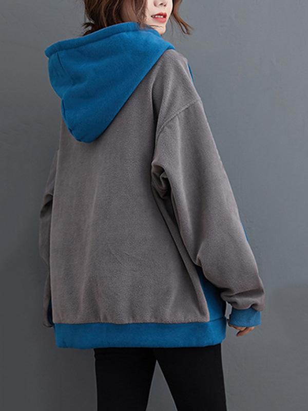 Velvet Warm Long Sleeve Drawstring Hoodies-Sweatshirts-Free Shipping at meselling99