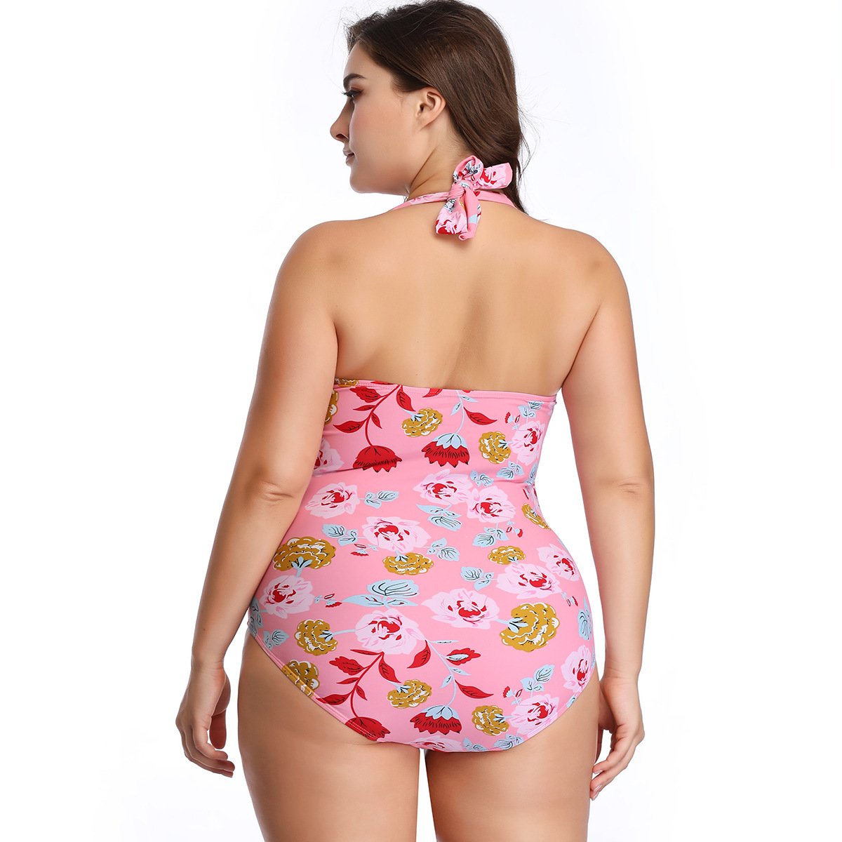 Sexy Women Plus Size Floral Print One Piece Swimwear--Free Shipping at meselling99