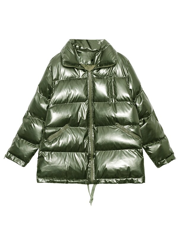 Thicken Solid Warm High-Neck Cotton-Padded Warm Coat--Free Shipping at meselling99