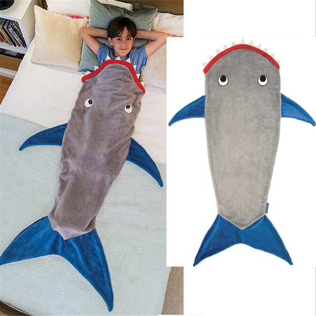 Shark Mermaid Tail Blanket Children Kids Mermaid Blanket-1-150x50cm-Free Shipping at meselling99