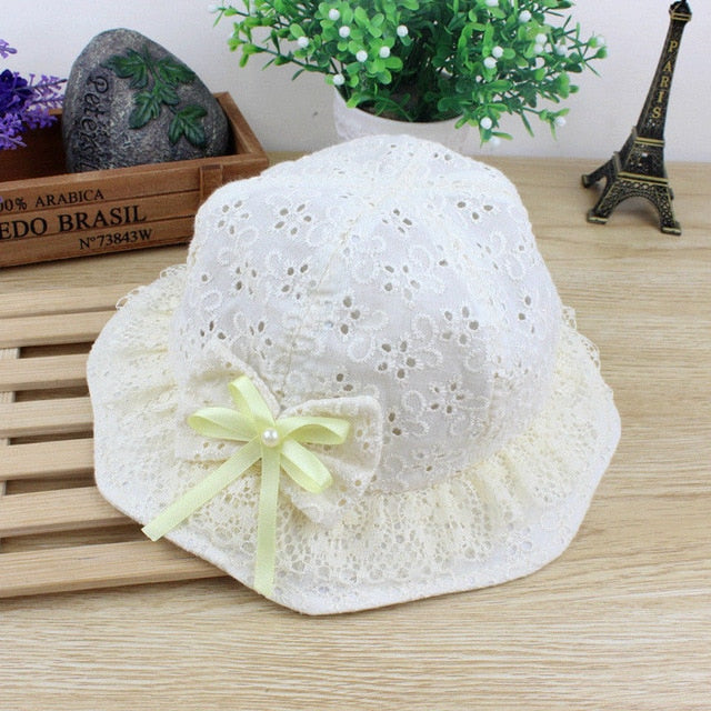 Cute Summer Girl Sun Hats Cap Cotton Sun-proof breathablet Hat-Yellow-Free Shipping at meselling99