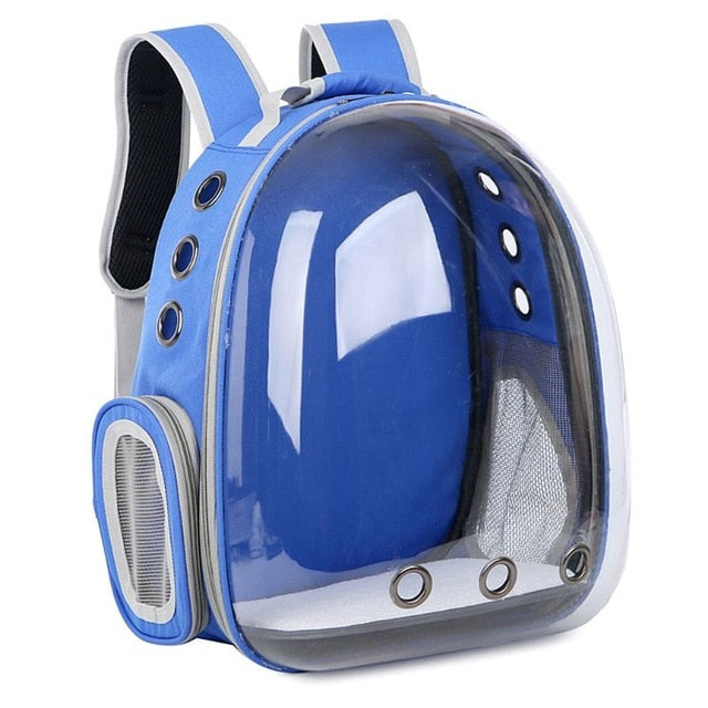 Meselling99 Outdoor HikingTravel Bag Fashion Unisex Breathable Transparent Pet Cat Puppy Carrier-Blue-35 x 25 x 42cm-Free Shipping at meselling99