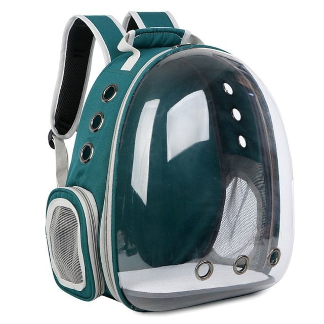 Meselling99 Outdoor HikingTravel Bag Fashion Unisex Breathable Transparent Pet Cat Puppy Carrier-Green-35 x 25 x 42cm-Free Shipping at meselling99