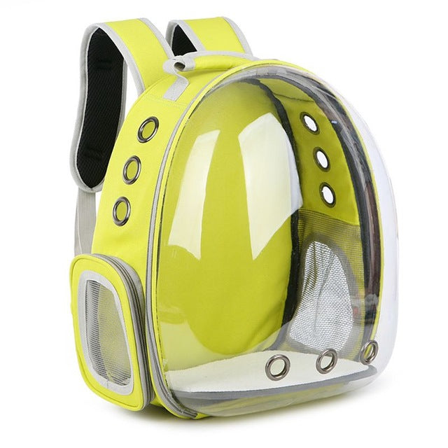 Meselling99 Outdoor HikingTravel Bag Fashion Unisex Breathable Transparent Pet Cat Puppy Carrier-Yellow-35 x 25 x 42cm-Free Shipping at meselling99