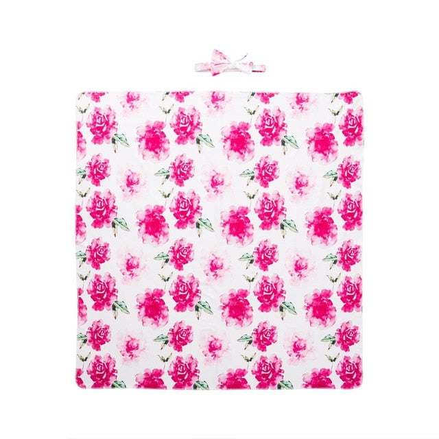 2pcs Newborn Baby Floral Swaddle Sleeping Bag Blanket Headband Set-A-Free Shipping at meselling99
