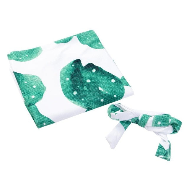 2pcs Newborn Baby Floral Swaddle Sleeping Bag Blanket Headband Set-D-Free Shipping at meselling99