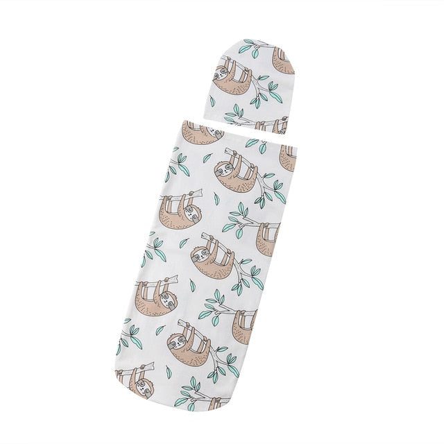 Newborn Baby Blankets Printed Newborn Infant Baby Boys Girls Sleeping Swaddle with Hats-I-Free Shipping at meselling99