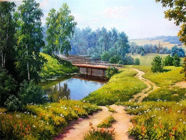DIY 50x40cm Paint By Numbers For Landscapes Home Decoration Oil Painting-SZGD800-50X40cm No Frame-Free Shipping at meselling99