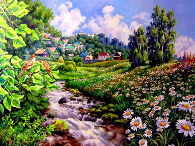 DIY 50x40cm Paint By Numbers For Landscapes Home Decoration Oil Painting-SZGD807-50X40cm No Frame-Free Shipping at meselling99