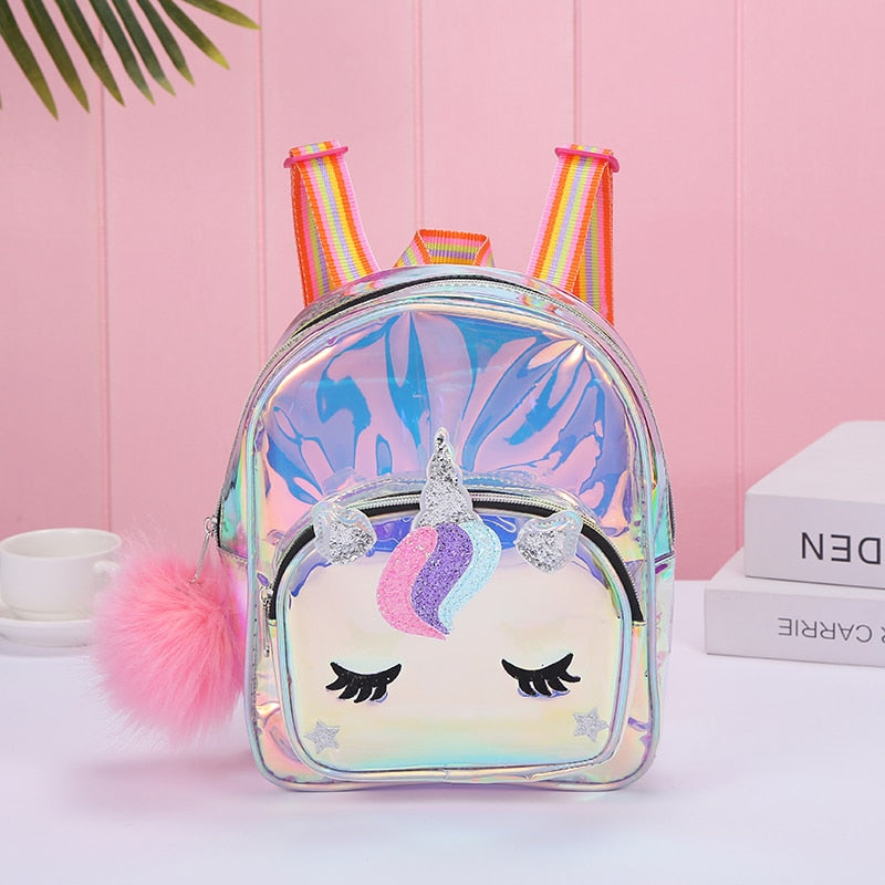Meselling99 Cartoon Rainbow Unicorn Transparent Backpack For Children--Free Shipping at meselling99