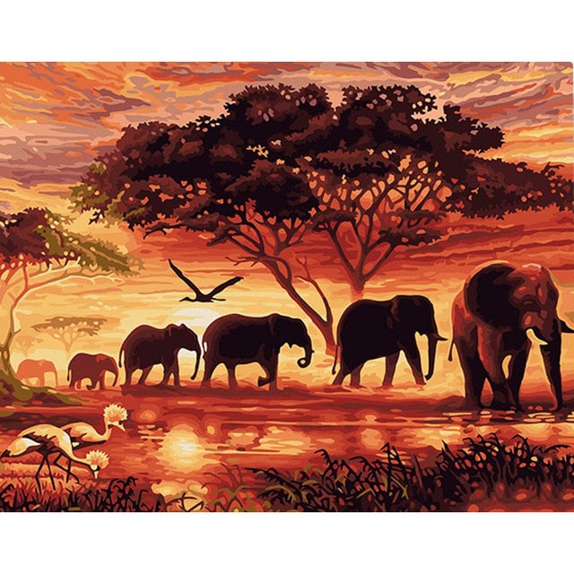 Meselling99 Diy Oil Digital Painting By Bumbers Kits Animal Abstract Acrylic Paint By numbers For Adults Home Decors-99019-40x50cm No Frame-Free Shipping at meselling99