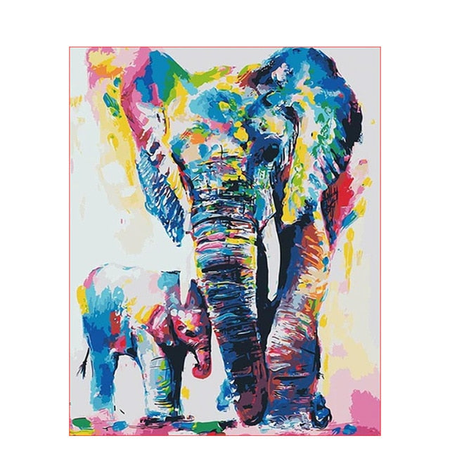 Meselling99 Diy Oil Digital Painting By Bumbers Kits Animal Abstract Acrylic Paint By numbers For Adults Home Decors-991532-40x50cm No Frame-Free Shipping at meselling99