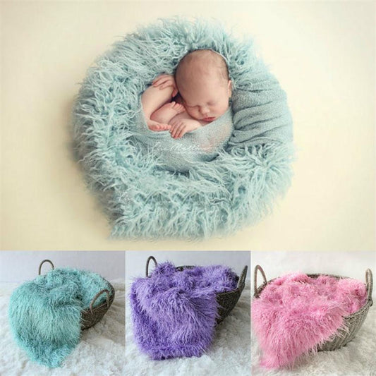 50*80cm Newborn Faux Fur Wrap Photography Prop Blanket--Free Shipping at meselling99
