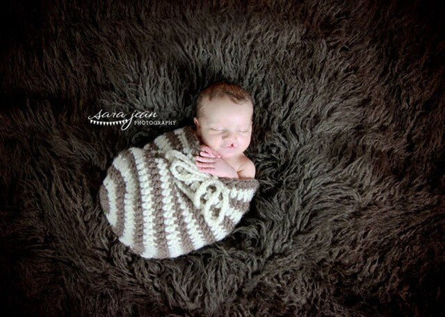 50*80cm Newborn Faux Fur Wrap Photography Prop Blanket-Brown-Free Shipping at meselling99