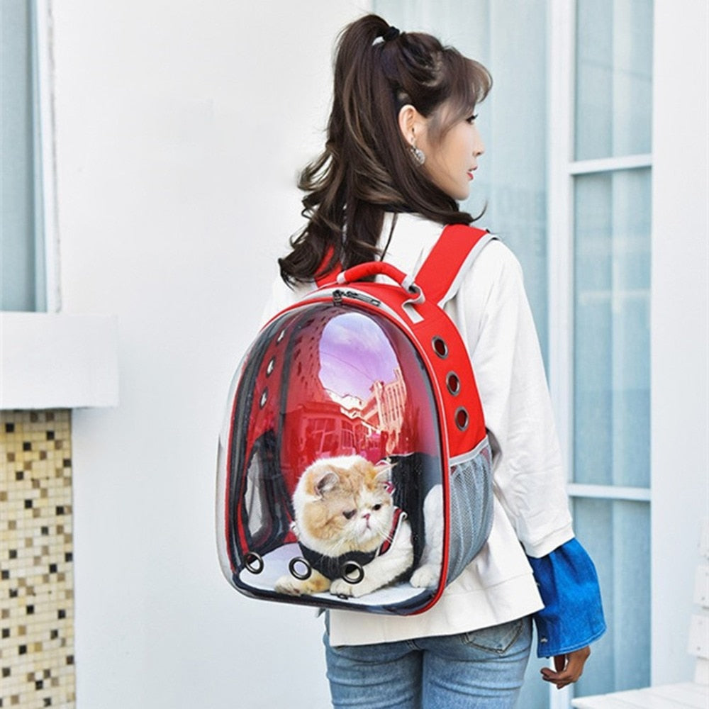 Meselling99 Outdoor HikingTravel Bag Fashion Unisex Breathable Transparent Pet Cat Puppy Carrier--Free Shipping at meselling99