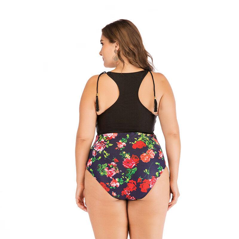 Sexy Womens Monokini Swimsuit Bathing Suit Plus Size Bikini Flower Swimwear Mesh--Free Shipping at meselling99