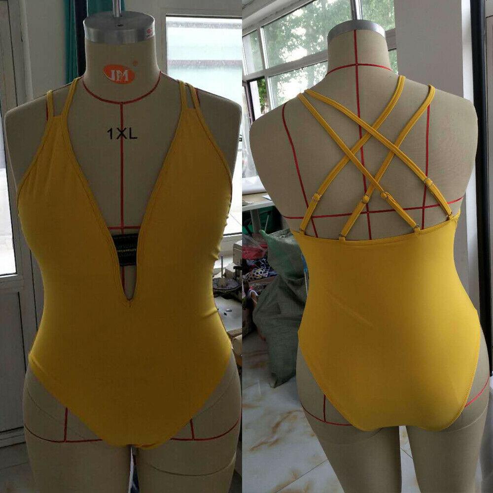 Womens Monokini Bikini Plus Size Padded One Piece Swimwear Swimsuit Bathing Suit--Free Shipping at meselling99