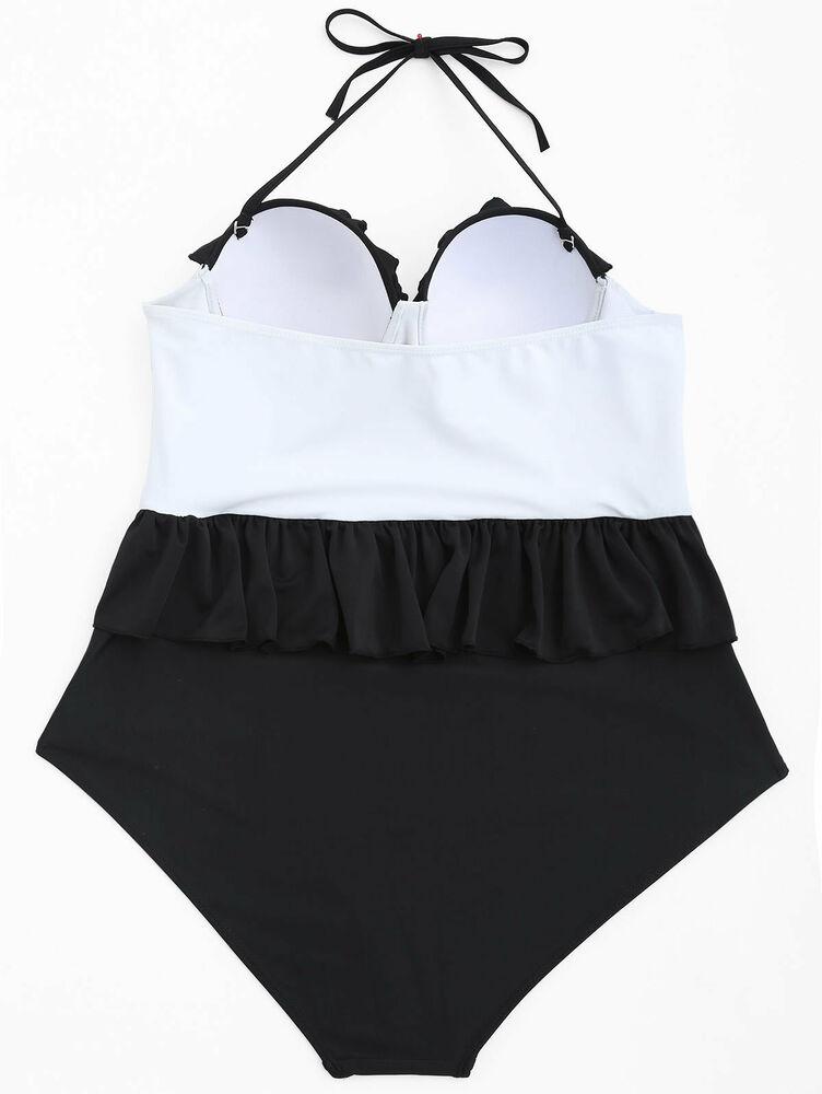 Womens Plus Size Swimwear Bathing Suit Monokini Swimsuit Beachwear Large Bikini-Plus Size Swimwear-Free Shipping at meselling99