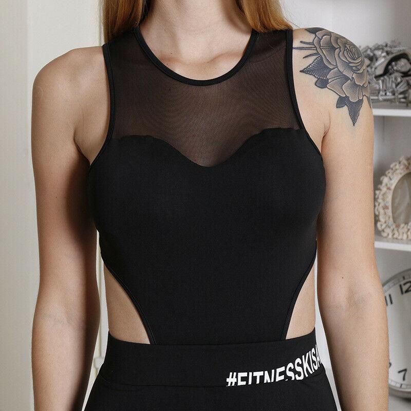 2021 New Arrival Sleeveless Black Yoga suits Fitness Activewear--Free Shipping at meselling99