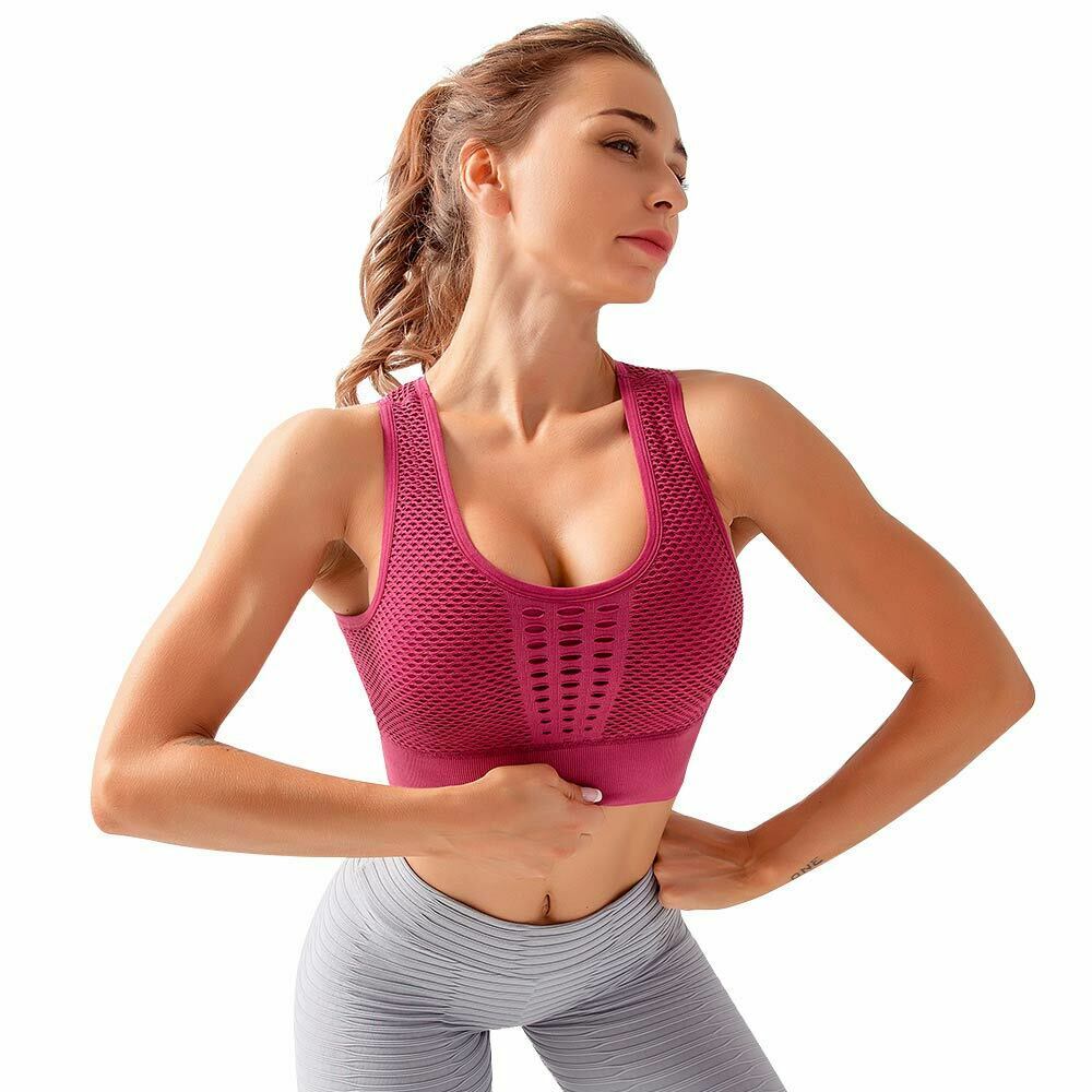 Sports Bra Padded Push Up Plus Size Active Wear Seamless Top For Fitness Women--Free Shipping at meselling99