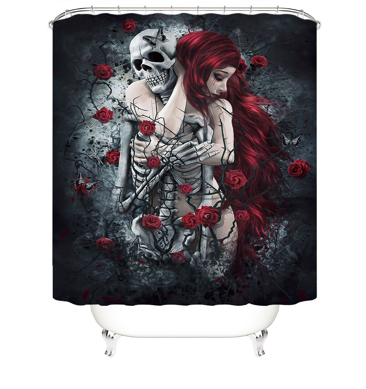 Farewell Hug Shower Curtain Bathroom Rug Set Bath Mat Non-Slip Toilet Lid Cover-180×180cm Shower Curtain Only-Free Shipping at meselling99
