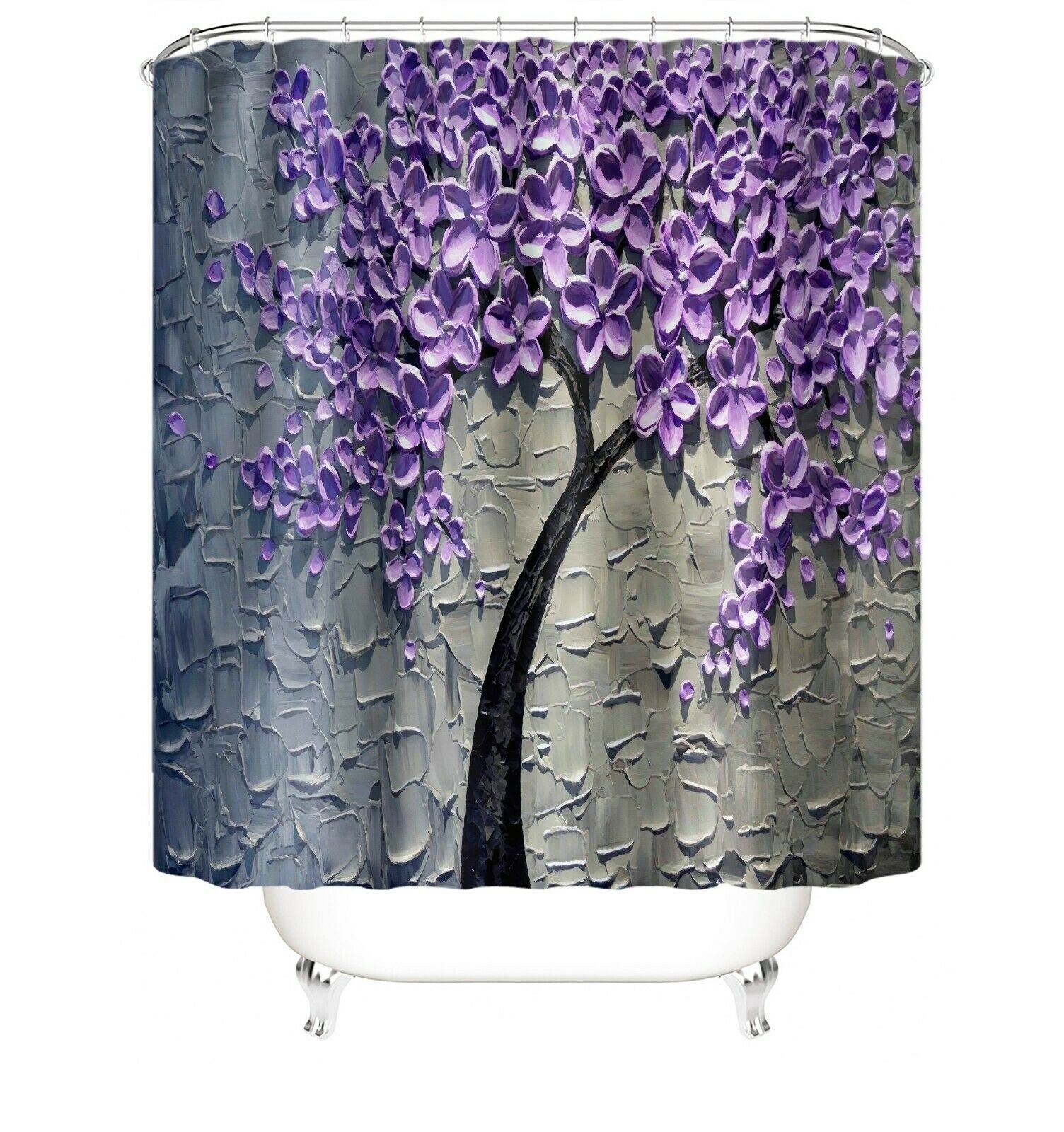 3D Floral Bathroom Rug Set Shower Curtain Bath Mat Non-Slip Toilet Lid Cover--Free Shipping at meselling99